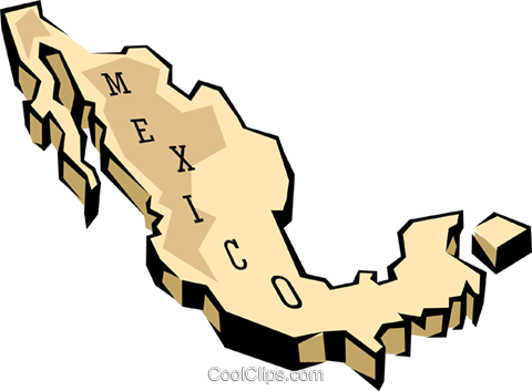 Mexico Map Royalty Free Vector - Mexico Clip Art (480x353)