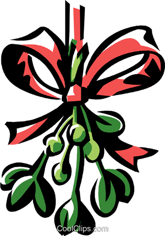 Mistletoe Royalty Free Vector Clip Art Illustration - Mistletoe Royalty Free Vector Clip Art Illustration (336x480)
