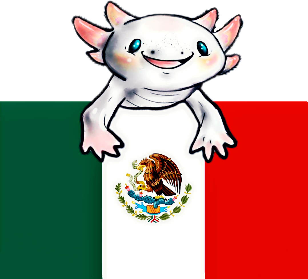 Flag Bandera Mexico Ajolote @benjaisaacvera12 - Mexico Flag (1078x976)