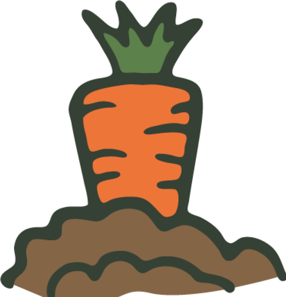 Vegetable Garden Clipart Vegetable Garden Clipart Clipart - Carrot In Garden Clipart (1024x1024)