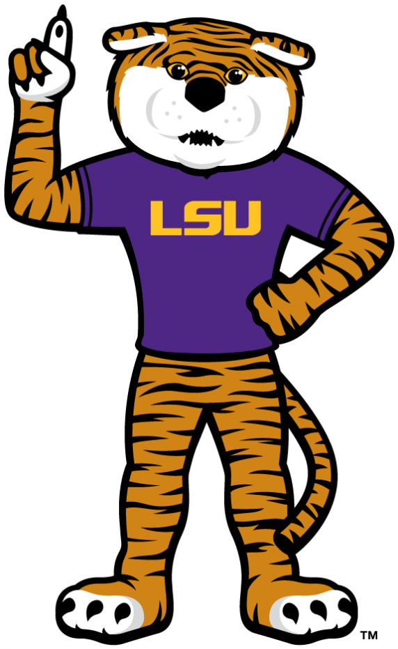 Lsu Tigers Iron Ons - Mike The Tiger Logo (750x930)