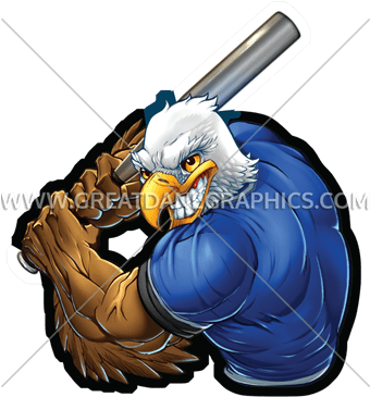 Eagle Baseball Player - Illustration (339x385)