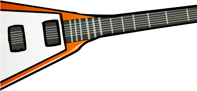 Bass Guitar Clipart Rock And Roll Guitar - Electric Guitar Clip Art (641x299)