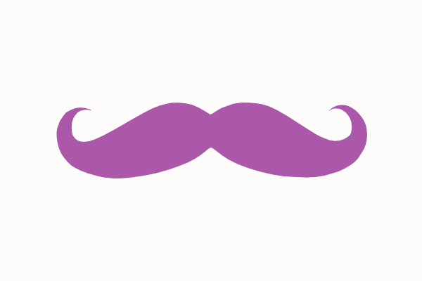 Purple Mustache Transparent Background (600x400)