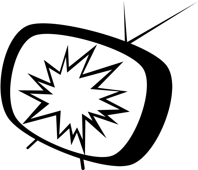 Tv Cartoon Broken - Drawing Tv (800x621)