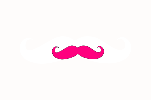 Black And Pink Mustache (600x400)