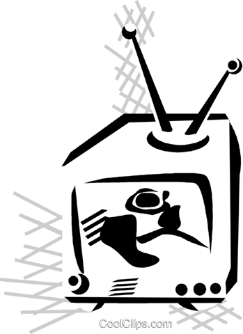 Television Royalty Free Vector Clip Art Illustration - Television Royalty Free Vector Clip Art Illustration (349x480)