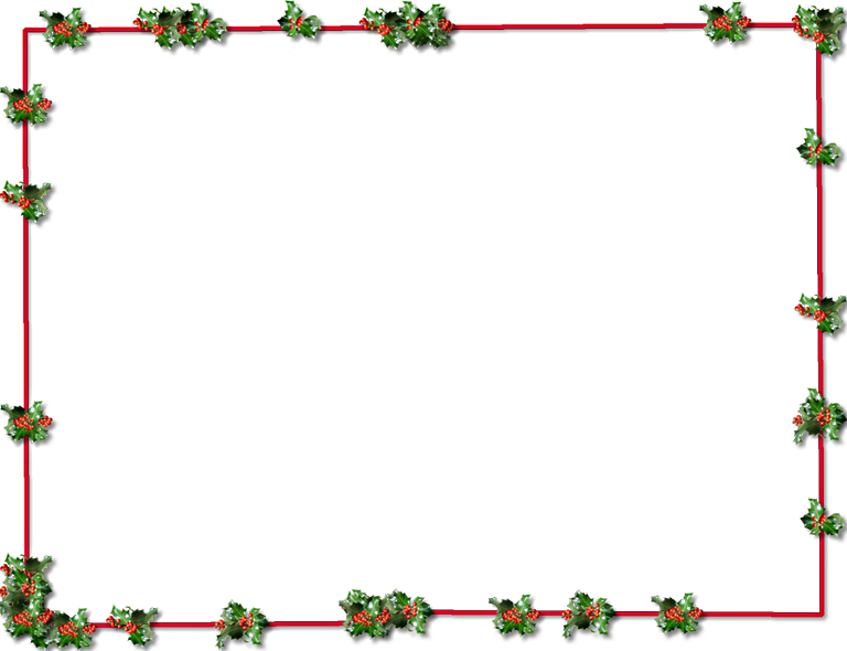 Christmas Border Transparent Clipart Santa Claus Decorative - Christmas Border Transparent Background (768x590)