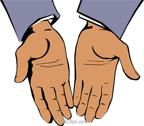 Open Hands - Opened Hands Vector Png (480x421)
