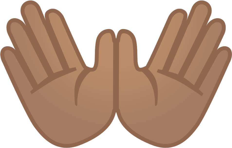 Hands Medium Tone Icon Noto Emoji People - Icon Png Open Hand Sign (1024x1024)