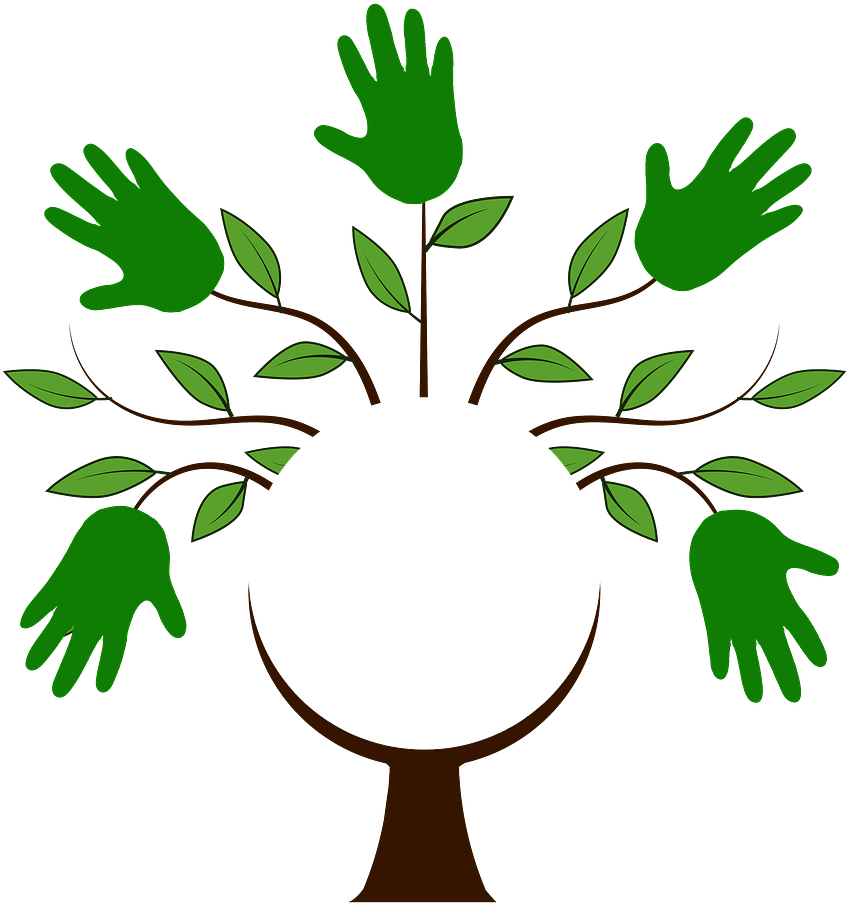 Helping Hands Reaching Out To Communities In Need - Logo Pohon Png (905x1280)