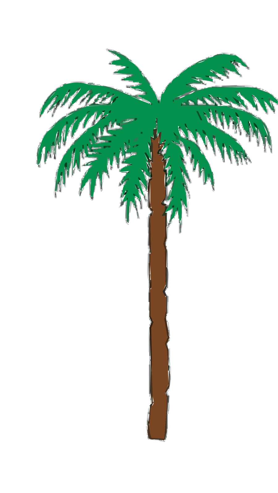 Desert Trees Clipart Palm Trees Clip Art - Merry Christmas Flamingo (900x1595)