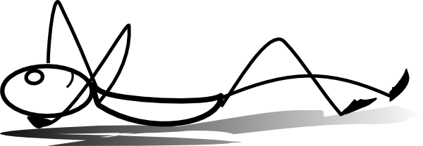 How To Set Use Stickman Sleeping Clipart - Stickman Sleeping (600x208)