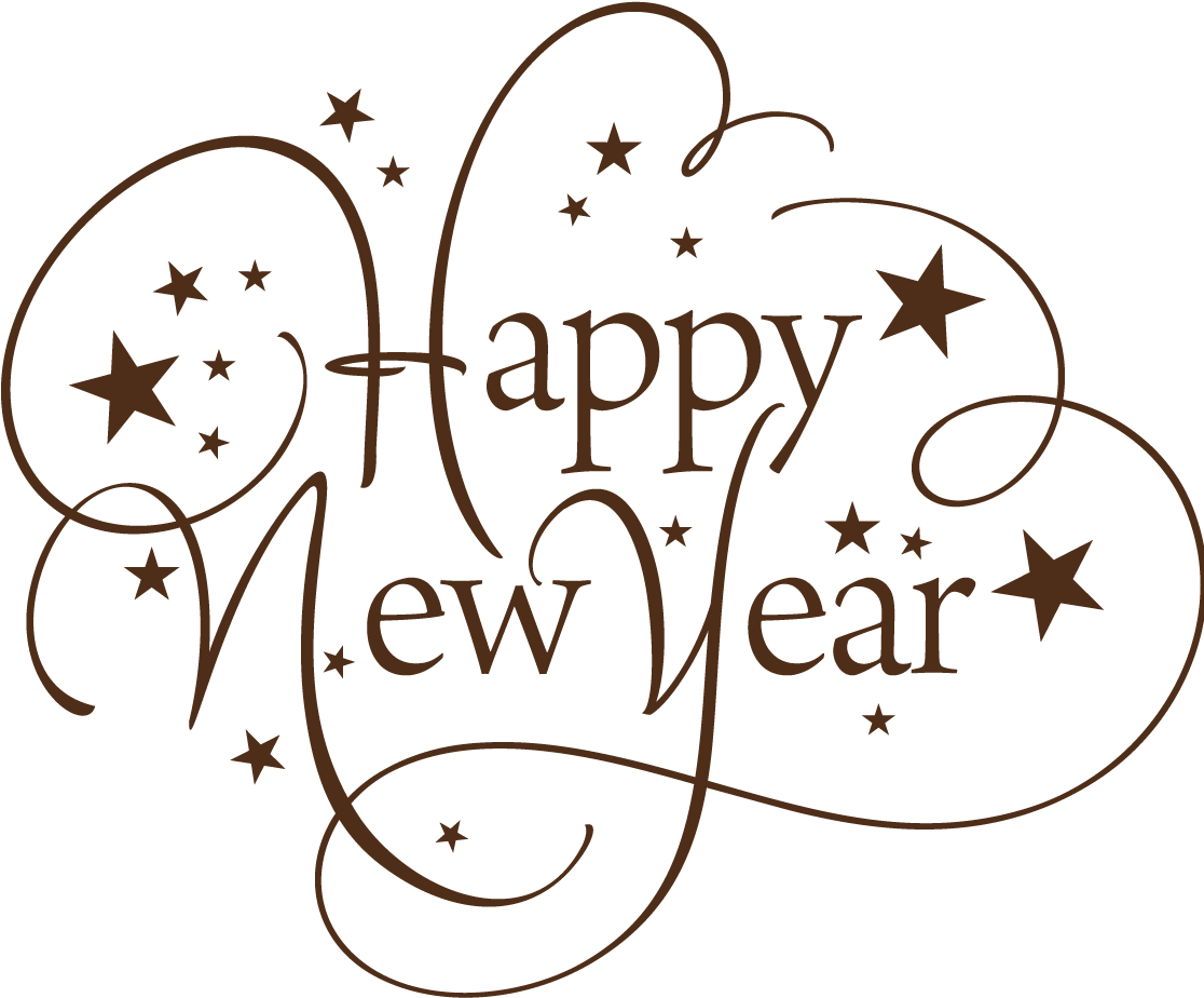 Happy New Year Png With Thin Text Transparent Png Stickpng - Happy New Year Png (1140x1005)