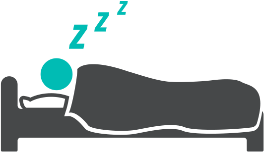 Illustration Of A Person Sleeping On A Bed - Sleep Png (560x375)