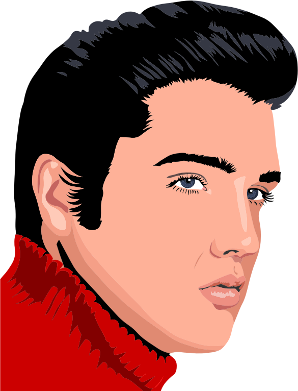 Elvis Presley Vector Image Public Domain Vectors - Elvis Clipart (585x766)