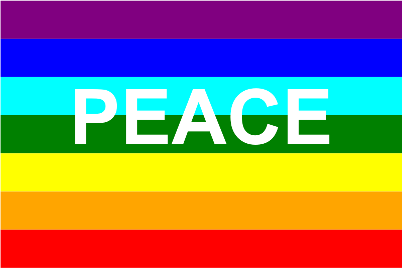 Free Vector Italian Peace Flag Clip Art - Rainbow Flag Peace Symbol (800x800)