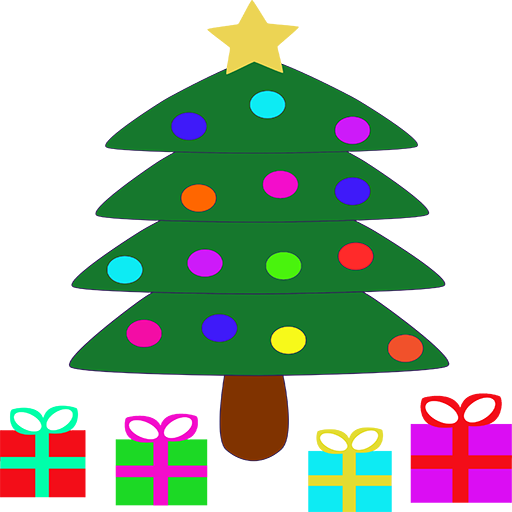 Cartoon Christmas Tree With Presents (512x512)