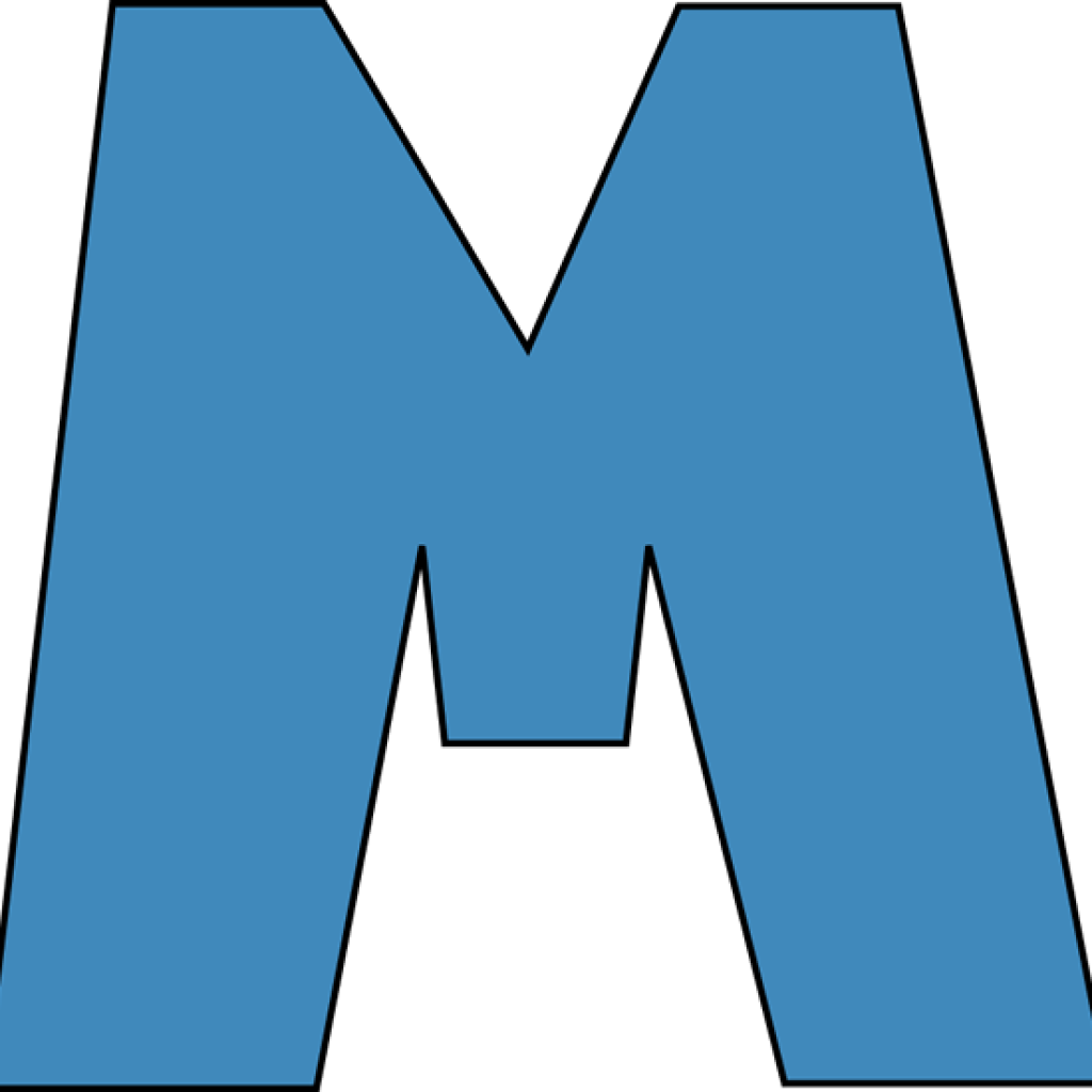 Blue Letter M Blue Letter M Blue Alphabet Letter M - Letter (1024x1024)
