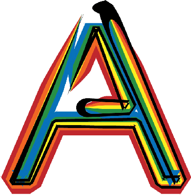 Letter A Clipart - Letter A Colorful Clipart (391x399)