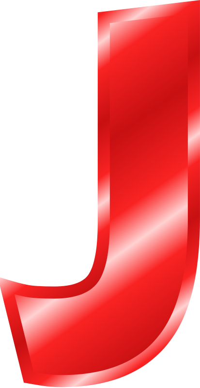 Alphabet Letter J Computer Icons - Red Clipart Letter J (413x800)