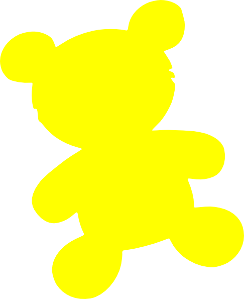 Taddy Bear Yellow Clipart (486x595)