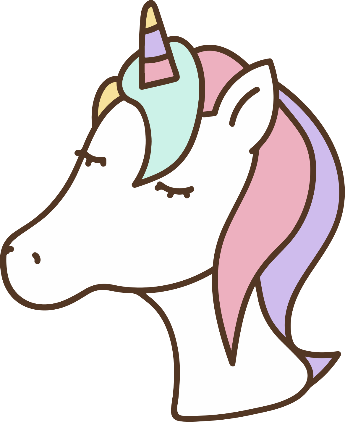 Big Image - Unicorn Cake Topper Head (1167x1427)