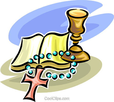 Bible Cross And Chalice Royalty Free Vector Clip Art - Clipart Bibel (480x427)