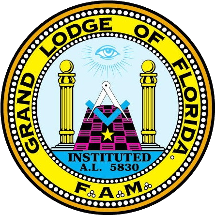 Local Masonic Links - Grand Lodge Of Florida Seal (452x449)