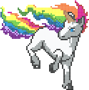 Image Result For Perler Bead Patterns - Pixel Art Unicorn (365x450)