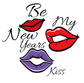 New Years Kiss Temporary Tattoo - Best For Your Memories Blank Notebook (350x350)