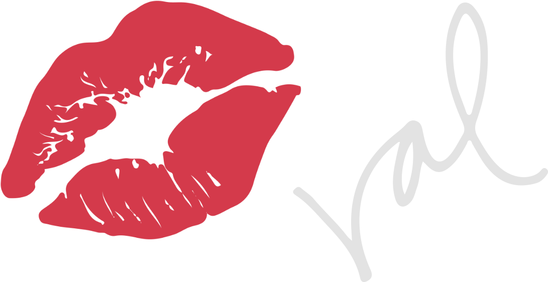 Valerie Lindberg's Red Kiss-print And White Signature - Kiss Print Solutions (1200x600)