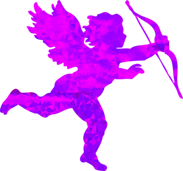 Cherub Cupid Love Valentine's Day Computer Icons - Silhouette Angel (363x340)