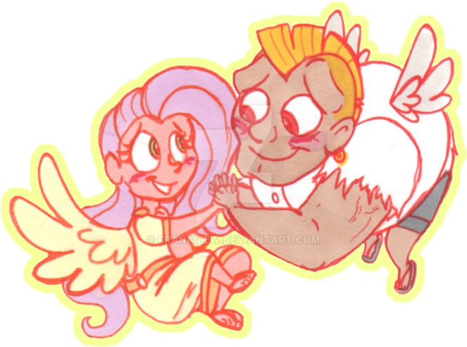 Frankilew, Blushing, Bulk Biceps, Cherub, Chibi, Cute, - Cartoon (712x600)