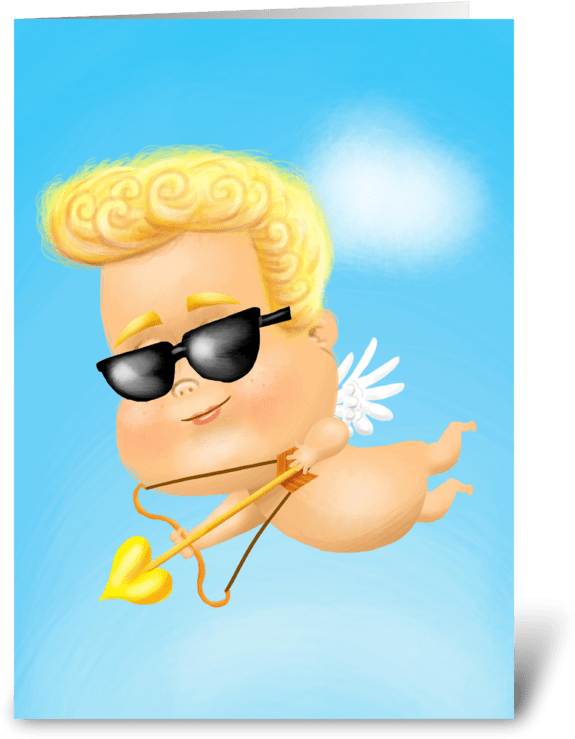 Cool Cherub Greeting Card - Cool Cherib Large Tote Bag (700x792)