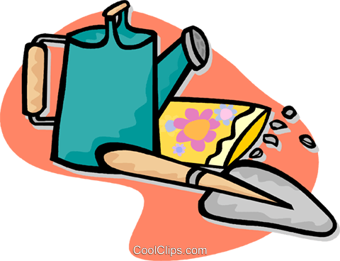 Gardening Tools Royalty Free Vector Clip Art Illustration - Gardening Tools (480x368)