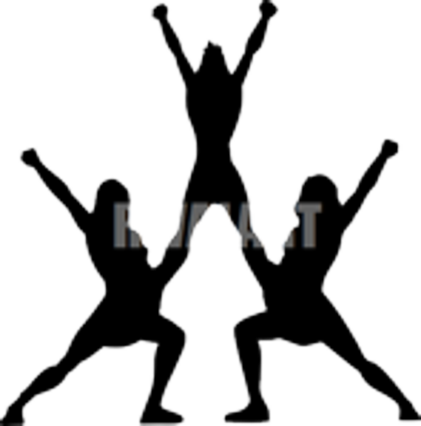 Cheer Youth Camps In July Clipart - Cheerleader Silhouette (592x600)