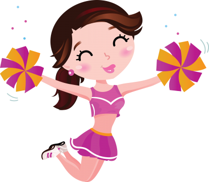 Cheerleader - Pom Pom Girl Dessin (414x360)