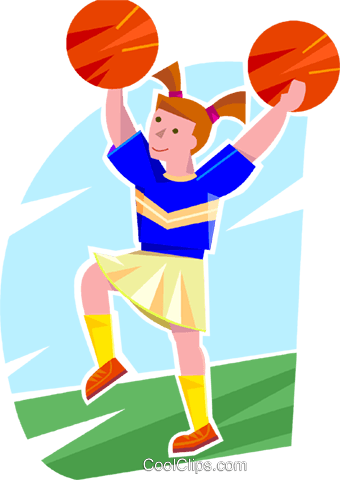 Cheerleader Royalty Free Vector Clip Art Illustration - Cheerleader Royalty Free Vector Clip Art Illustration (340x480)