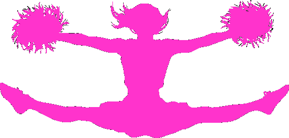 Free Cheerleading Clipart - Transparent Background Cheer Clipart (568x272)