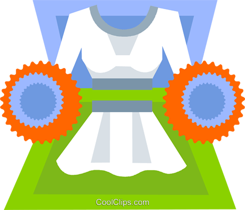 Cheerleading Equipment Royalty Free Vector Clip Art - Illustration (480x410)
