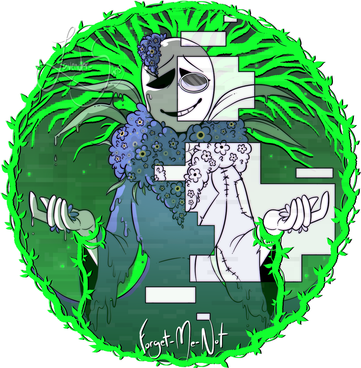 Forget Me Not - Illustration (1280x1305)