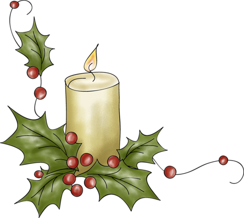 Christmas Bells, Christmas Clipart, Christmas Paper, - Clip Art Christmas Candles (500x448)