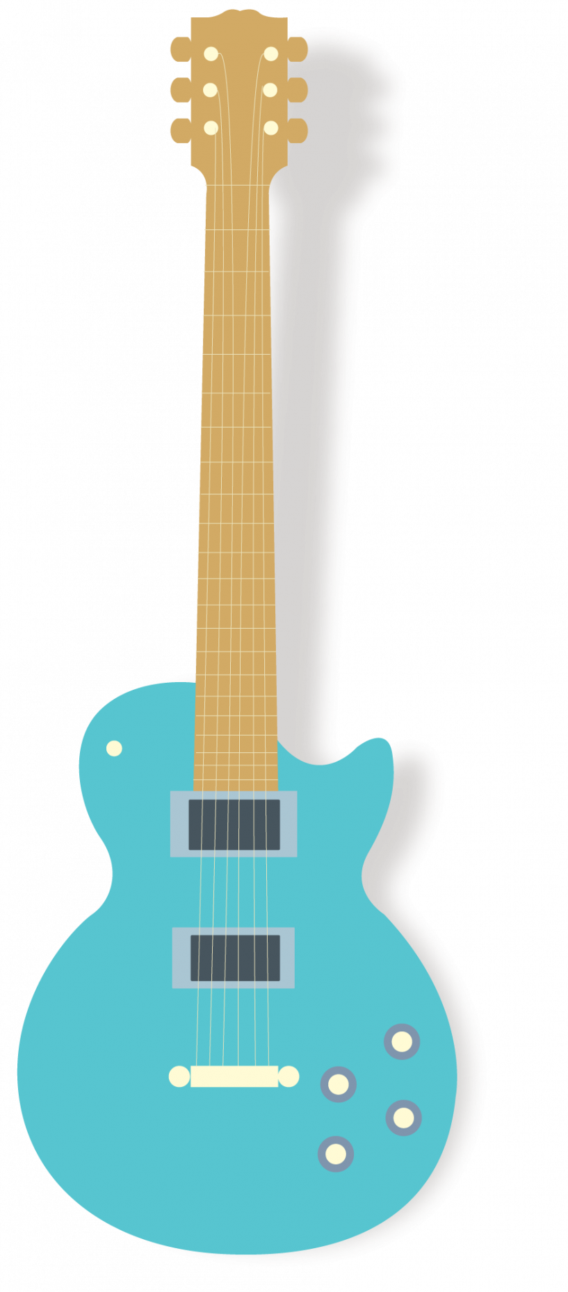Cute Guitar Clipart Png Transparent Free Image - Cute Guitar Clipart (817x1858)