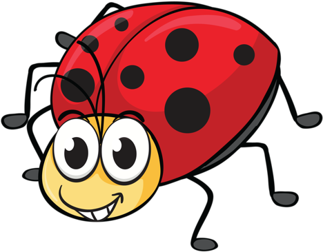 Ladybugs, Bees, Clip Art, Ladybug, Illustrations, Lady - Sød Mariehøne (500x439)