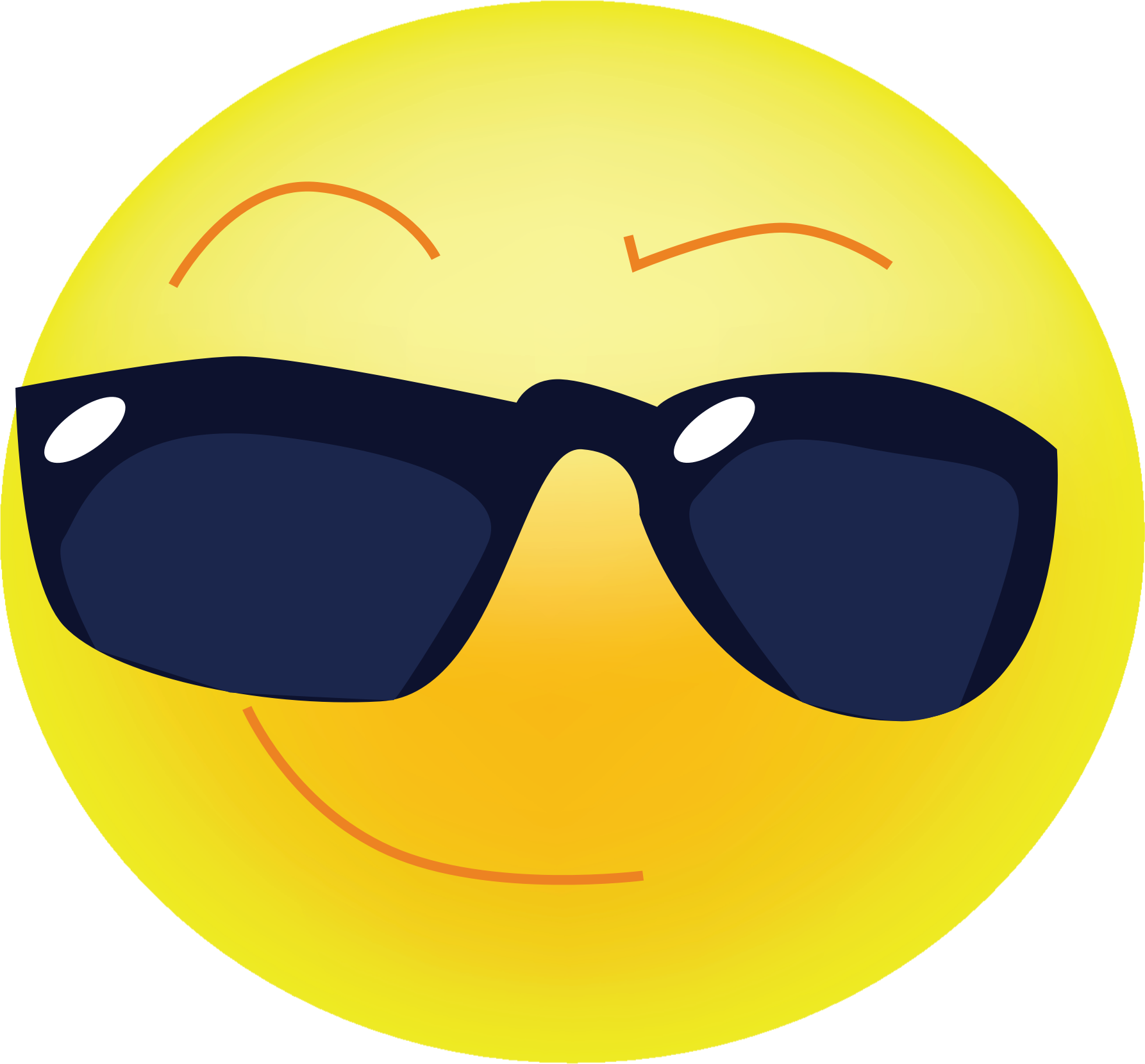Cool Sunglasses Emoji Clip Art - Emoji Cool Face Png (1786x1660)