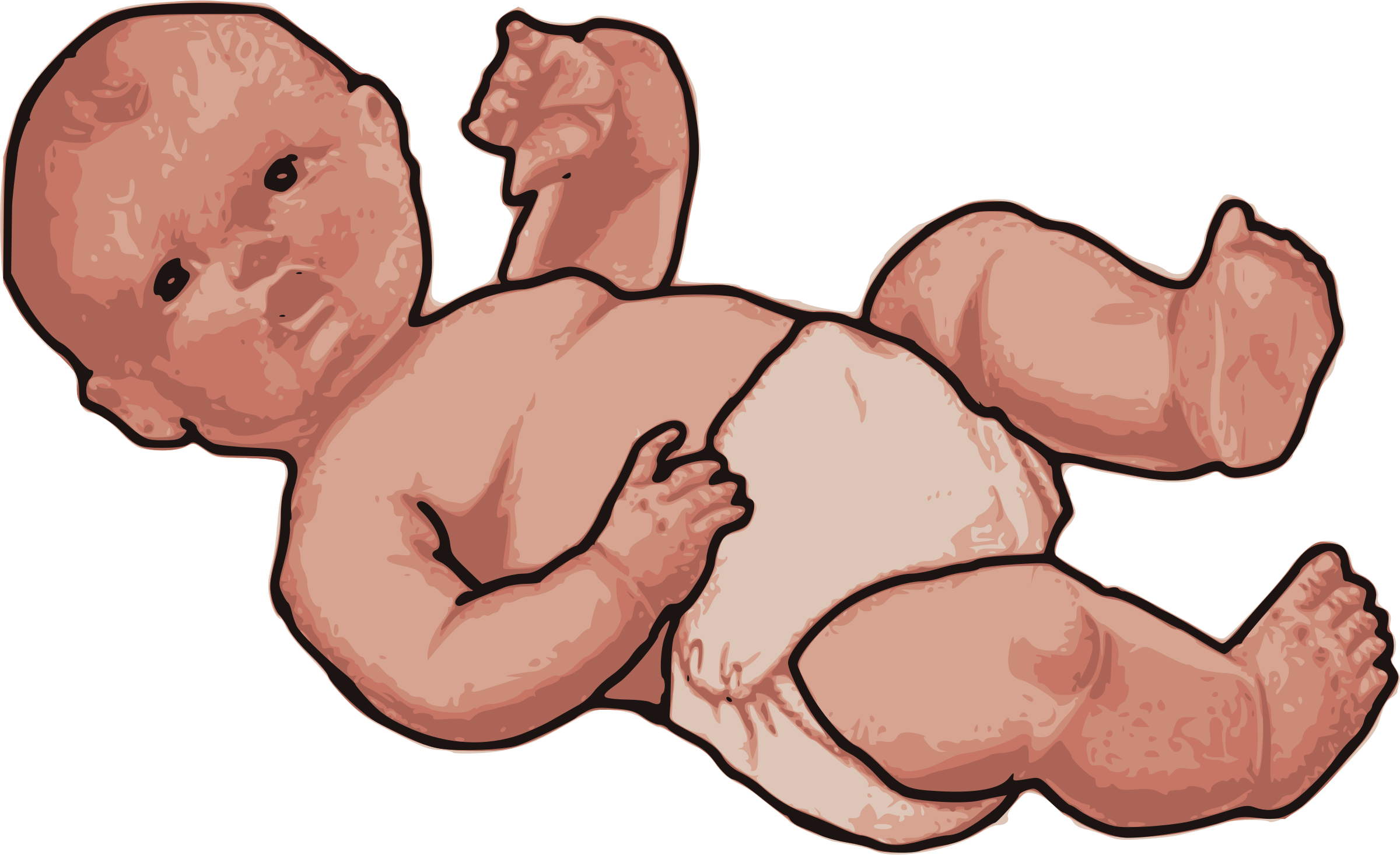 Diaper Infant Child Computer Icons Baby Transport - Creepy Baby Clip Art (2400x1466)
