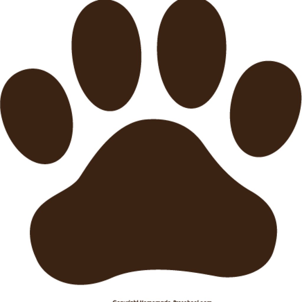 Paw Prints Clipart Free Paw Prints Clipart Space Clipart - Brown Paw Print Clip Art (1024x1024)