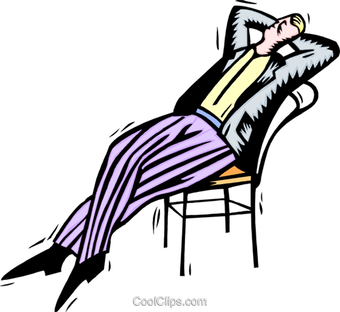 Man Sleeping On The Job Royalty Free Vector Clip Art - Jerome Bruner (480x440)
