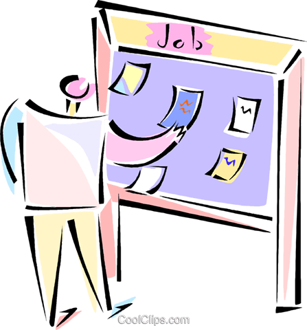 Man Looking For A Job Royalty Free Vector Clip Art - Job (447x480)